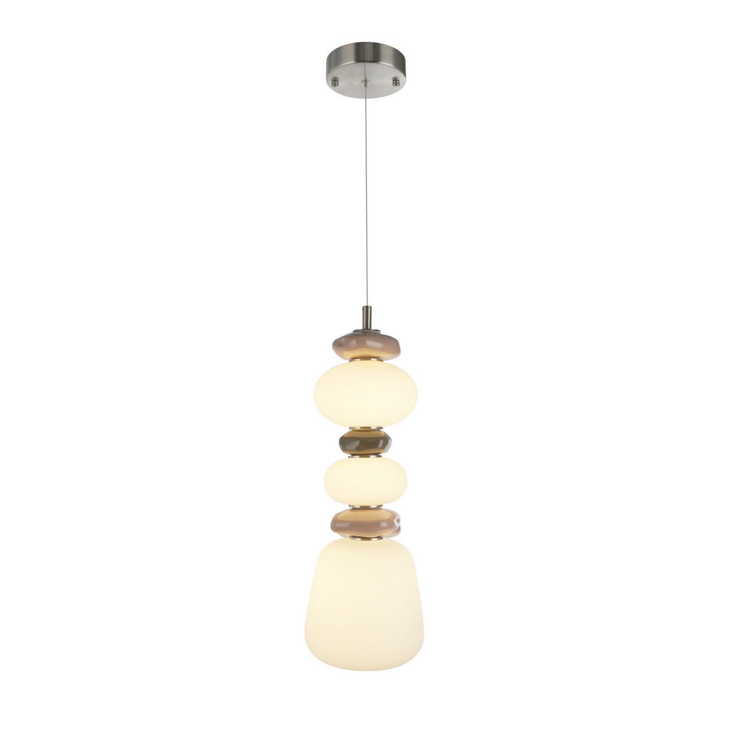 Strata LED Pendant in Satin Nickel by | The Lighting Shoppe Canada ...