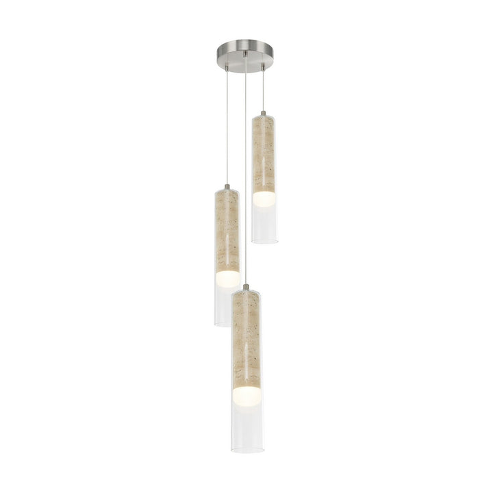 Zara LED Pendant in Brushed Nickel Artcraft Canada
