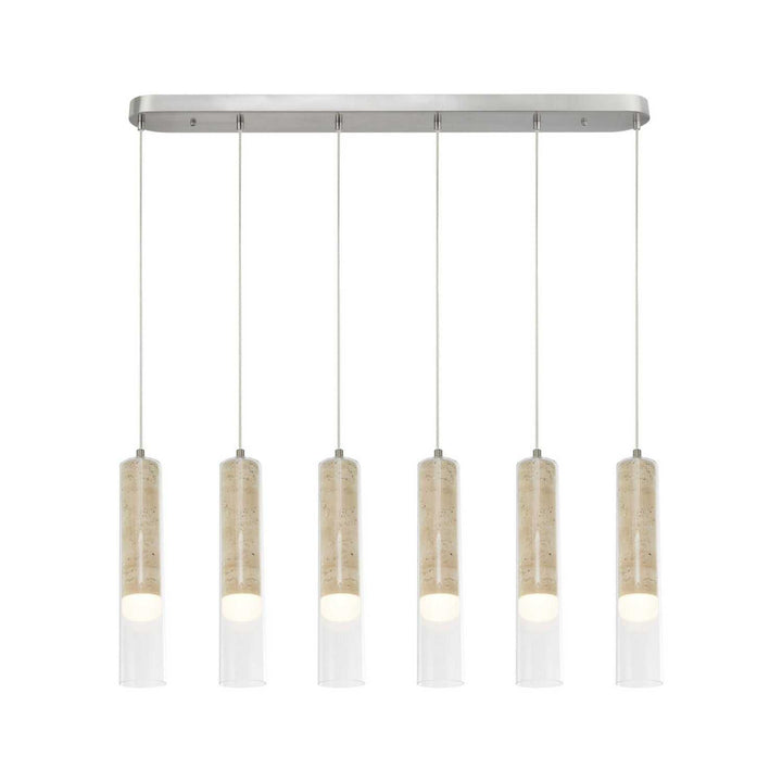 Zara LED Island Pendant in Brushed Nickel Artcraft Canada