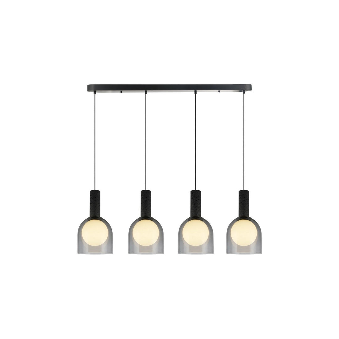 Artcraft Canada - SC13384BK - Four Light Island Pendant - Juna - Black