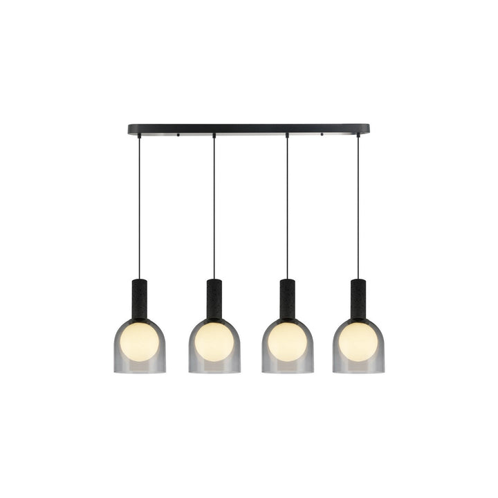 Artcraft Canada - SC13384BK - Four Light Island Pendant - Juna - Black