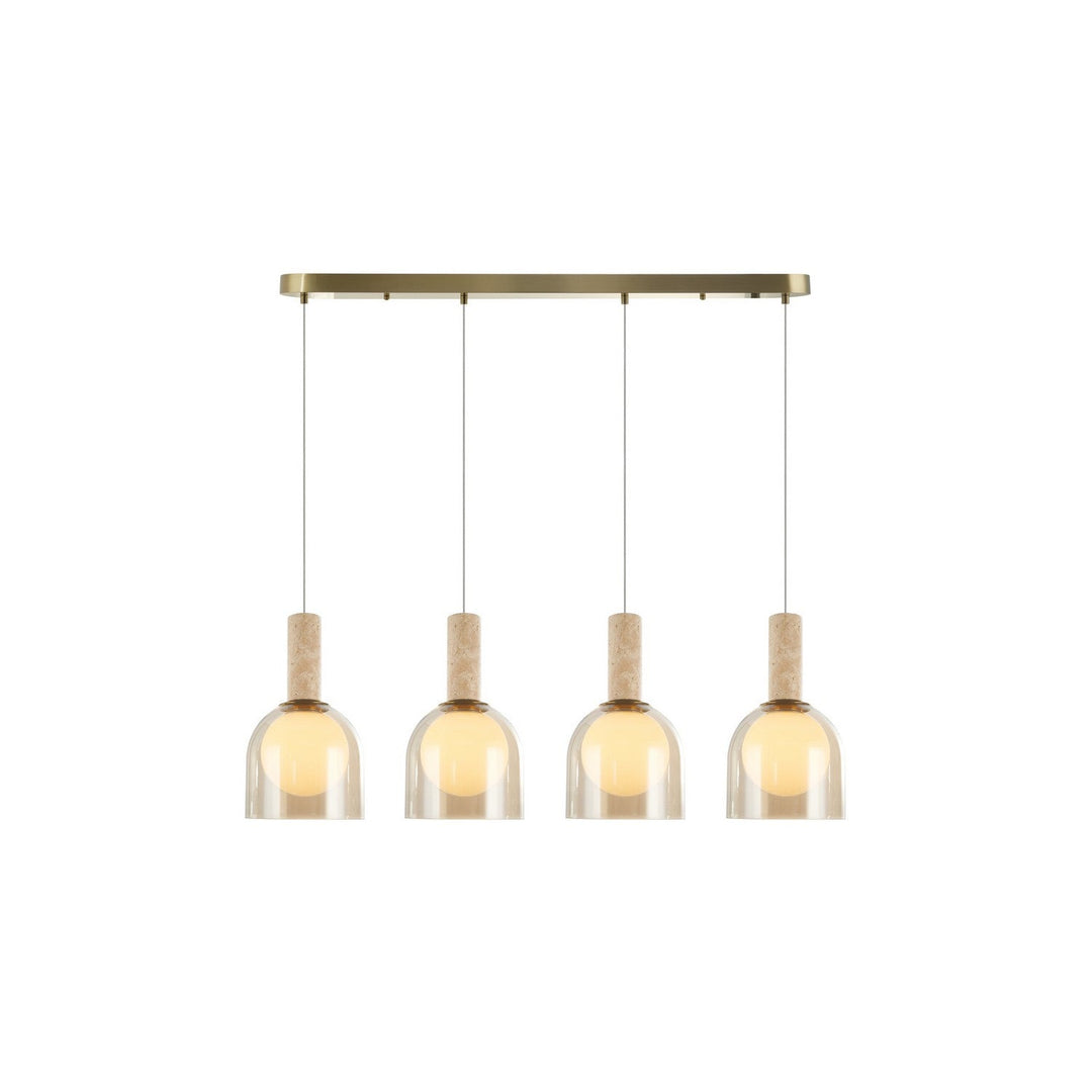 Artcraft Canada - SC13384BR - Four Light Island Pendant - Juna - Brass