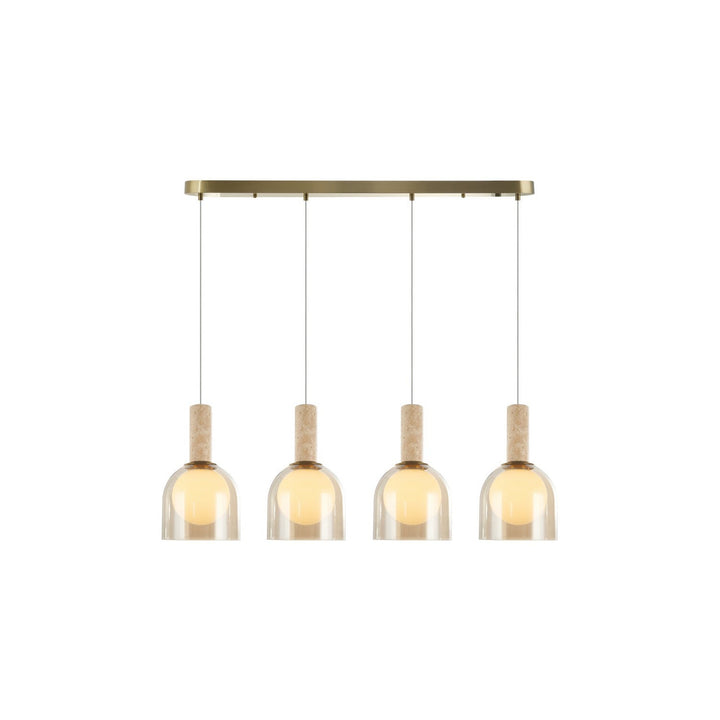 Artcraft Canada - SC13384BR - Four Light Island Pendant - Juna - Brass