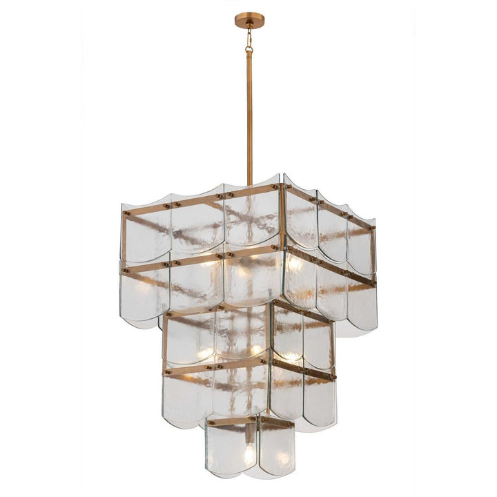 Kiori Nine Light Pendant in Legacy Brass Minka-Lavery