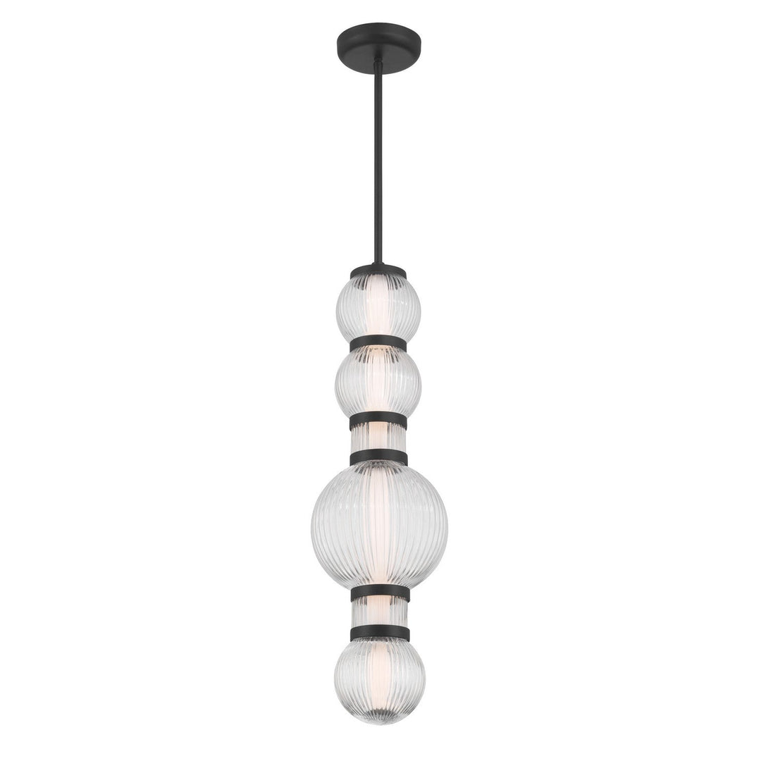 Cordel LED Mini Pendant in Dark Matte Black Minka-Lavery