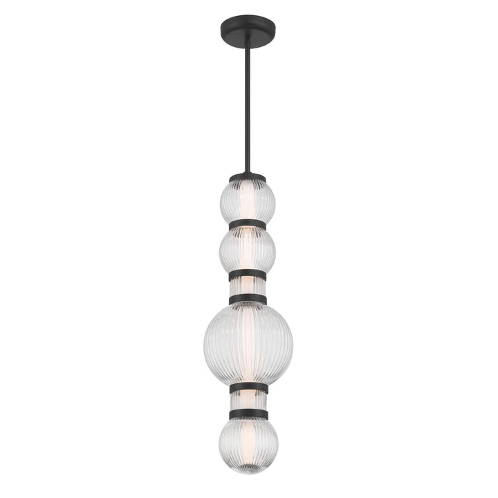 Cordel LED Mini Pendant in Dark Matte Black Minka-Lavery