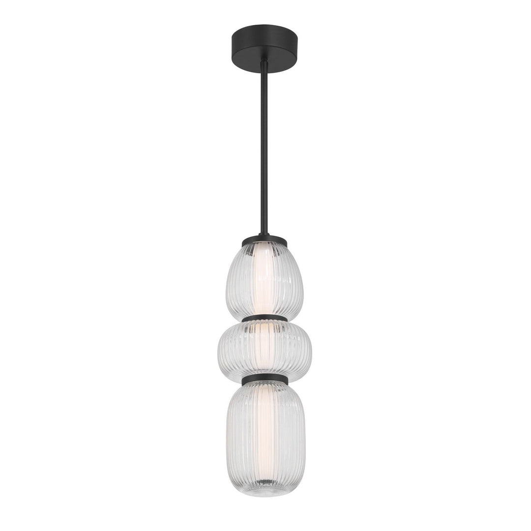 Cordel LED Mini Pendant in Dark Matte Black Minka-Lavery