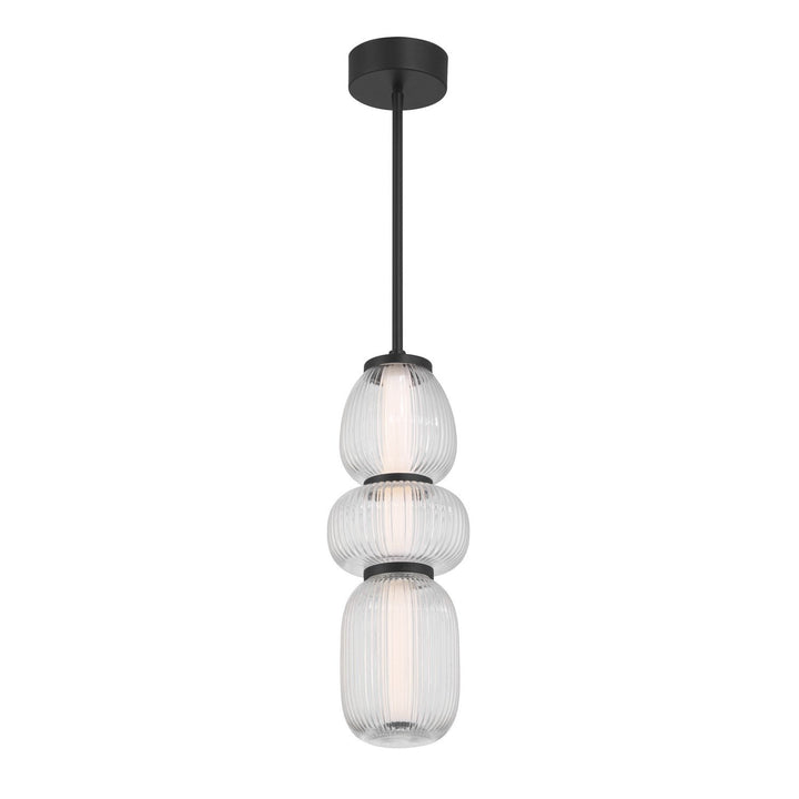 Cordel LED Mini Pendant in Dark Matte Black Minka-Lavery