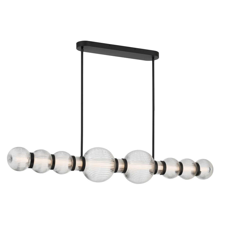 Cordel LED Linear Chandelier in Dark Matte Black Minka-Lavery