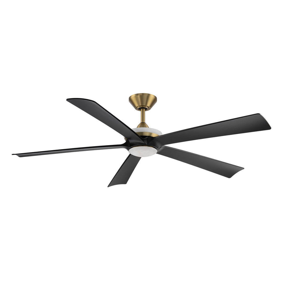 Crown 62" Ceiling Fan in Soft Brass/Matte Black Modern Forms Fans Canada