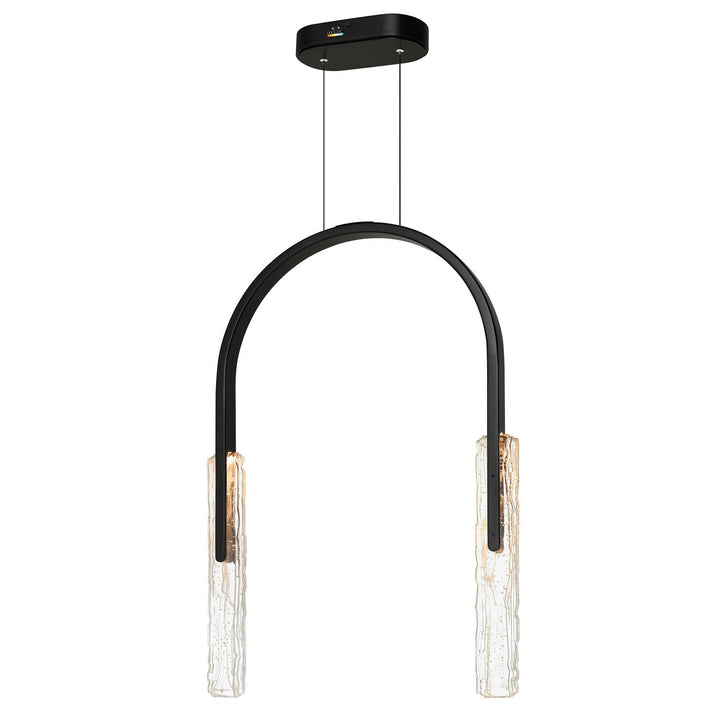 Curva LED Chandelier in Black CWI Lighting Canada