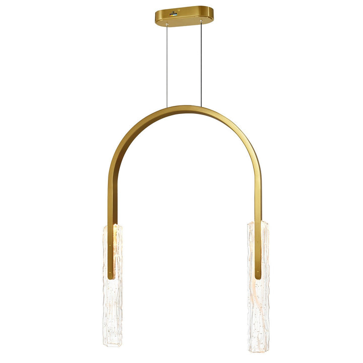Curva LED Chandelier in Brass CWI Lighting Canada