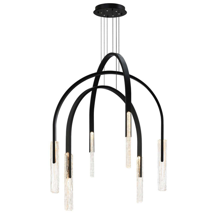 Curva LED Chandelier in Black CWI Lighting Canada