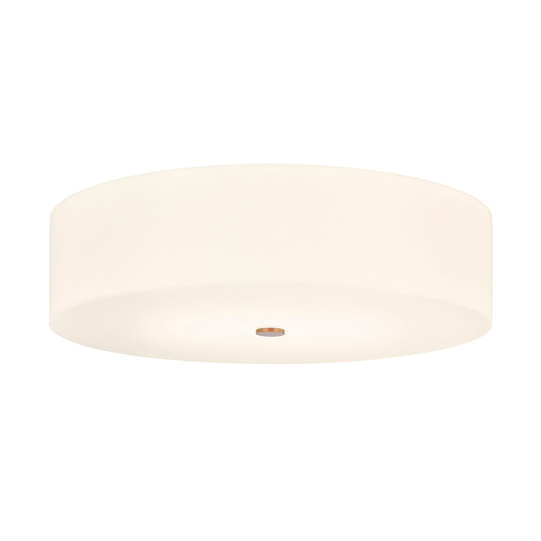 Justice Designs - ACR-9733-OPAL-BRSS - Six Light Flush-Mount - Acryluxe - Brushed Brass