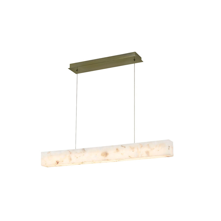 Justice Designs - ALR-8235-BRSS - LED Linear Pendant - Alabaster Rocks! - Brushed Brass