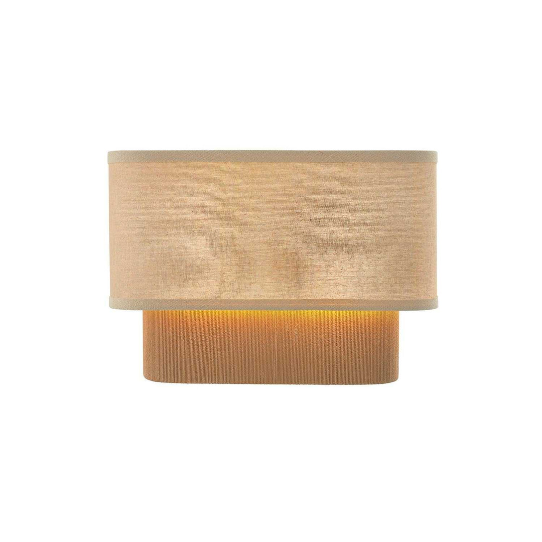 Textile Two Light Wall Sconce in Brushed Brass Justice Designs
