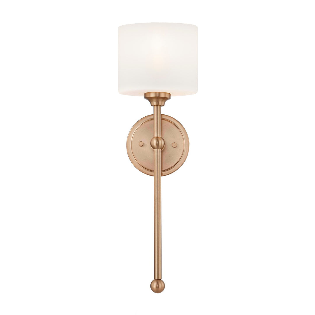 Justice Designs - FSN-4331-OPAL-BRSS - One Light Wall Sconce - Fusion - Brushed Brass