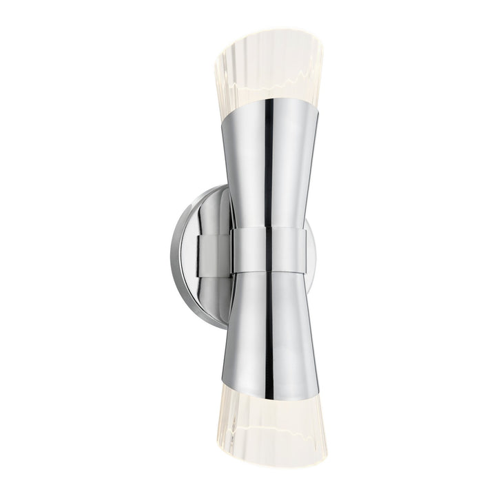 Justice Designs - FSN-8002-CLFT-CROM - LED Wall Sconce - Fusion - Polished Chrome