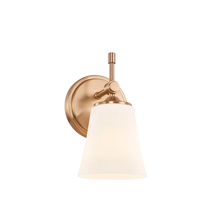 Justice Designs - FSN-8311-OPAL-BRSS - One Light Wall Sconce - Fusion - Brushed Brass
