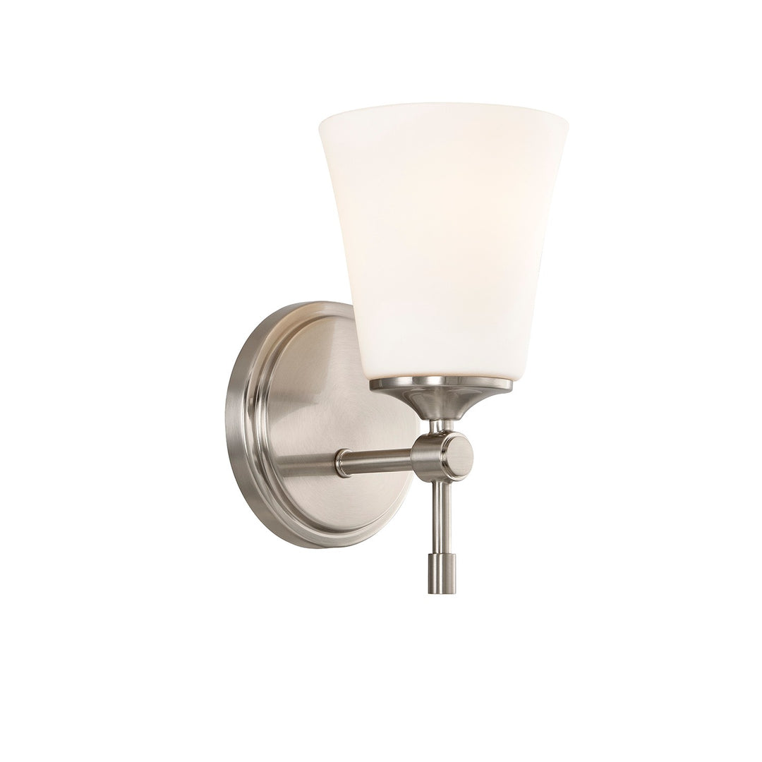 Justice Designs - FSN-8311-OPAL-NCKL - One Light Wall Sconce - Fusion - Brushed Nickel