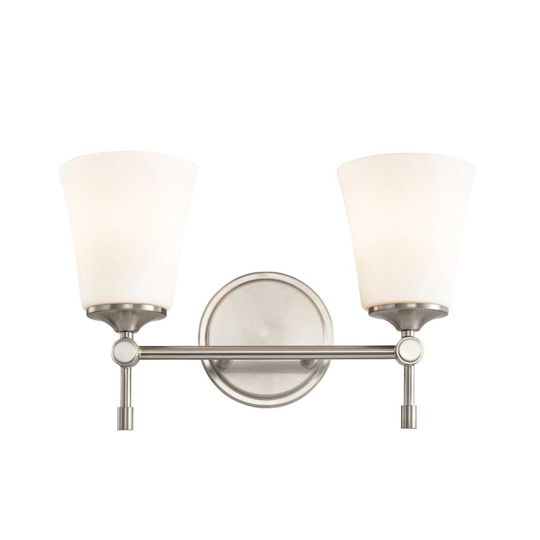Fusion Two Light Bath Bar in Brushed Nickel Justice Designs