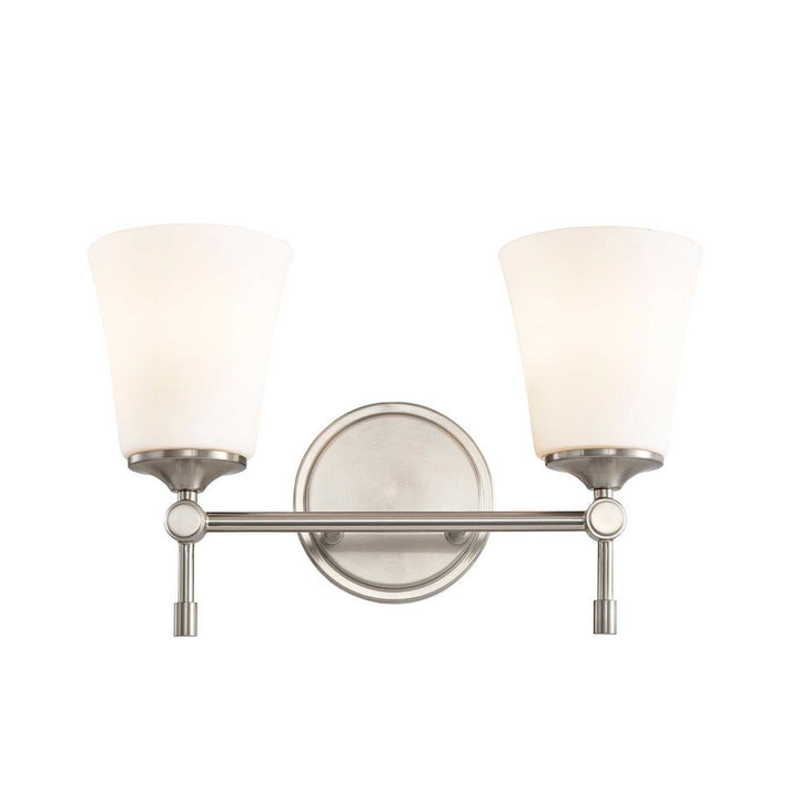 Fusion Two Light Bath Bar in Brushed Nickel Justice Designs