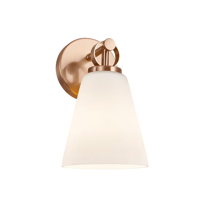 Justice Designs - FSN-8341-OPAL-BRSS - One Light Wall Sconce - Fusion - Brushed Brass