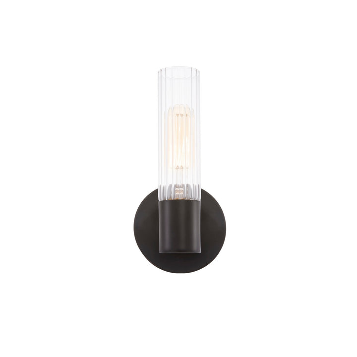 Justice Designs - FSN-8351-CLFT-MBLK - One Light Wall Sconce - Fusion - Matte Black