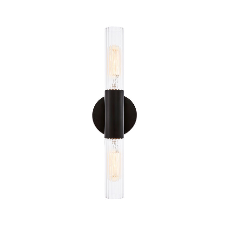 Justice Designs - FSN-8352-CLFT-MBLK - Two Light Wall Sconce - Fusion - Matte Black