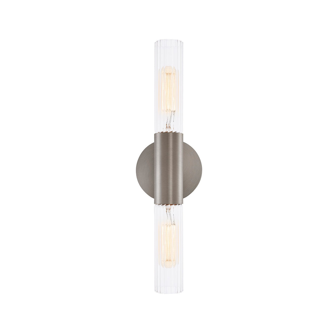 Justice Designs - FSN-8352-CLFT-NCKL - Two Light Wall Sconce - Fusion - Brushed Nickel