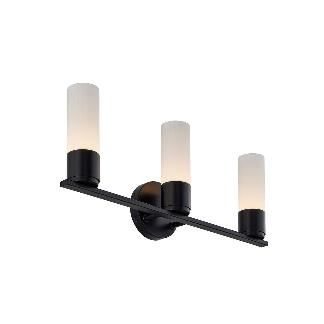 Justice Designs - FSN-8373-OPAL-MBLK - LED Bath Bar - Fusion - Matte Black