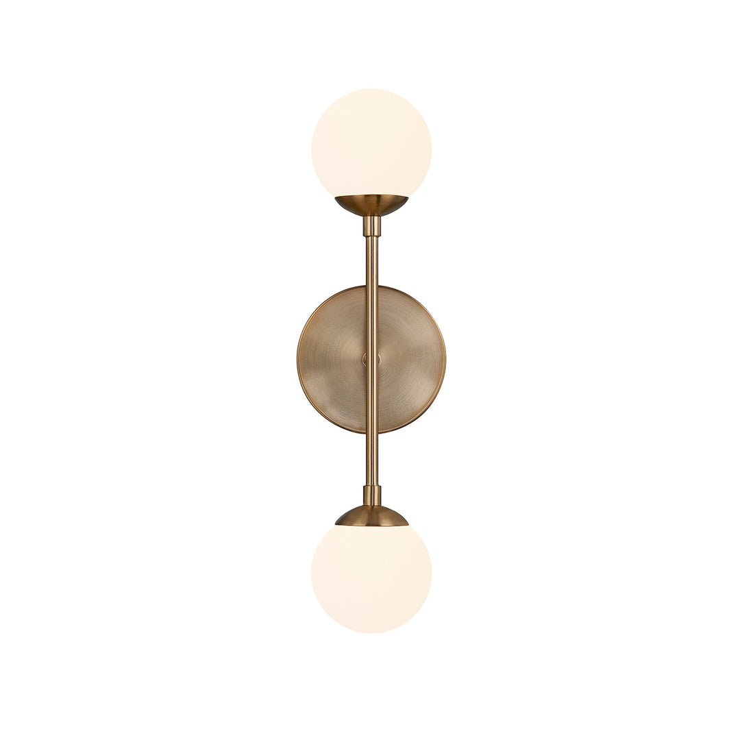 Justice Designs - FSN-9012-ETCH-BRSS - Two Light Wall Sconce - Fusion - Brushed Brass