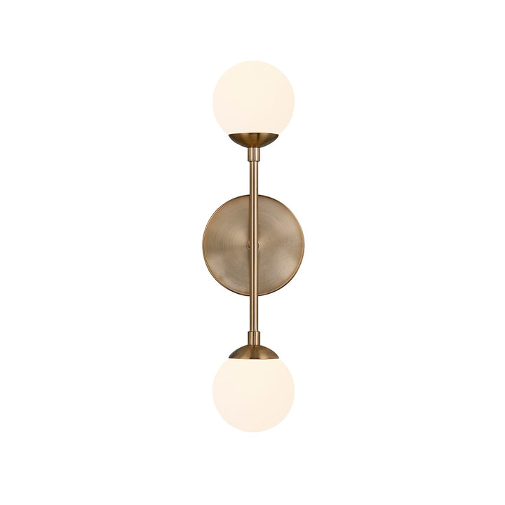 Justice Designs - FSN-9012-ETCH-BRSS - Two Light Wall Sconce - Fusion - Brushed Brass