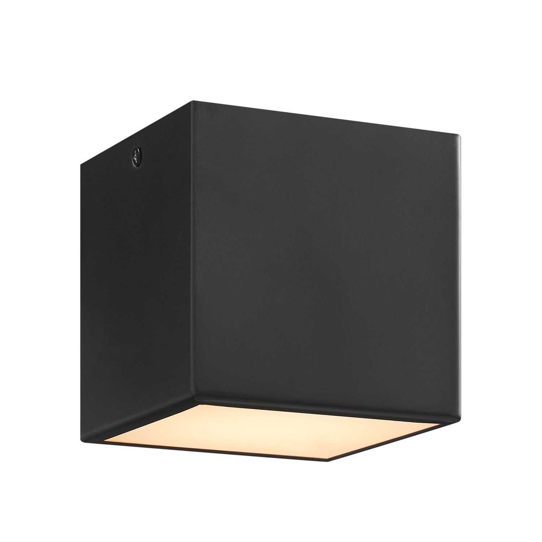 No Shade Material LED Flush-Mount in Matte Black Justice Designs