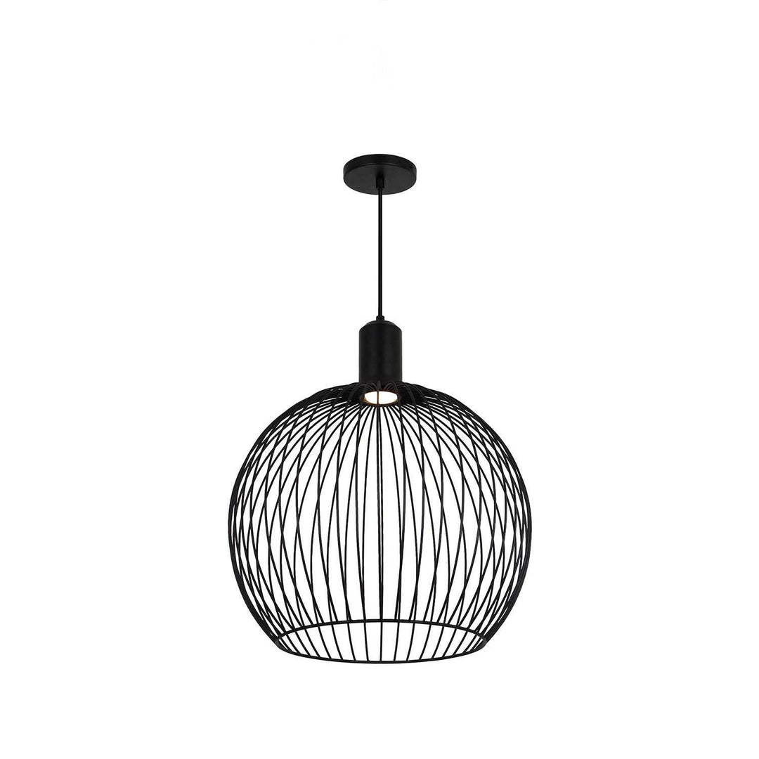 No Shade Material LED Pendant in Matte Black Justice Designs