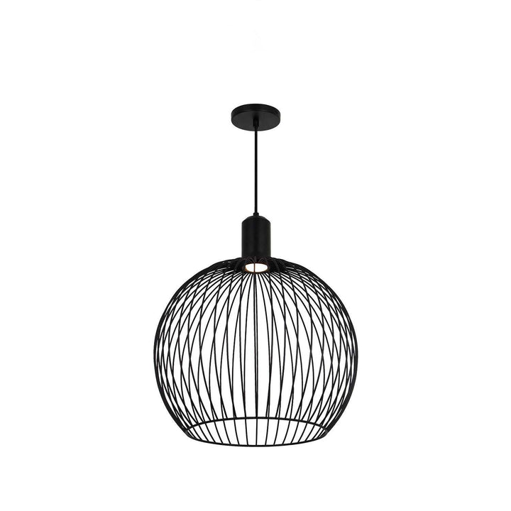 No Shade Material LED Pendant in Matte Black Justice Designs