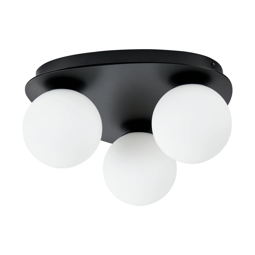 Castrovido LED Flush Mount in Matte Black Eglo Canada