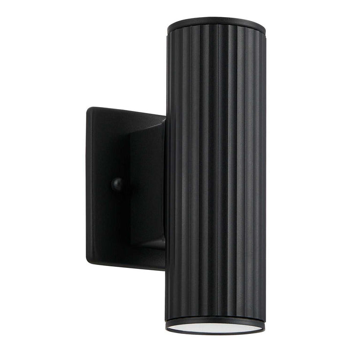 Portillo Two Light Exterior Wall Sconce in Black Eglo Canada