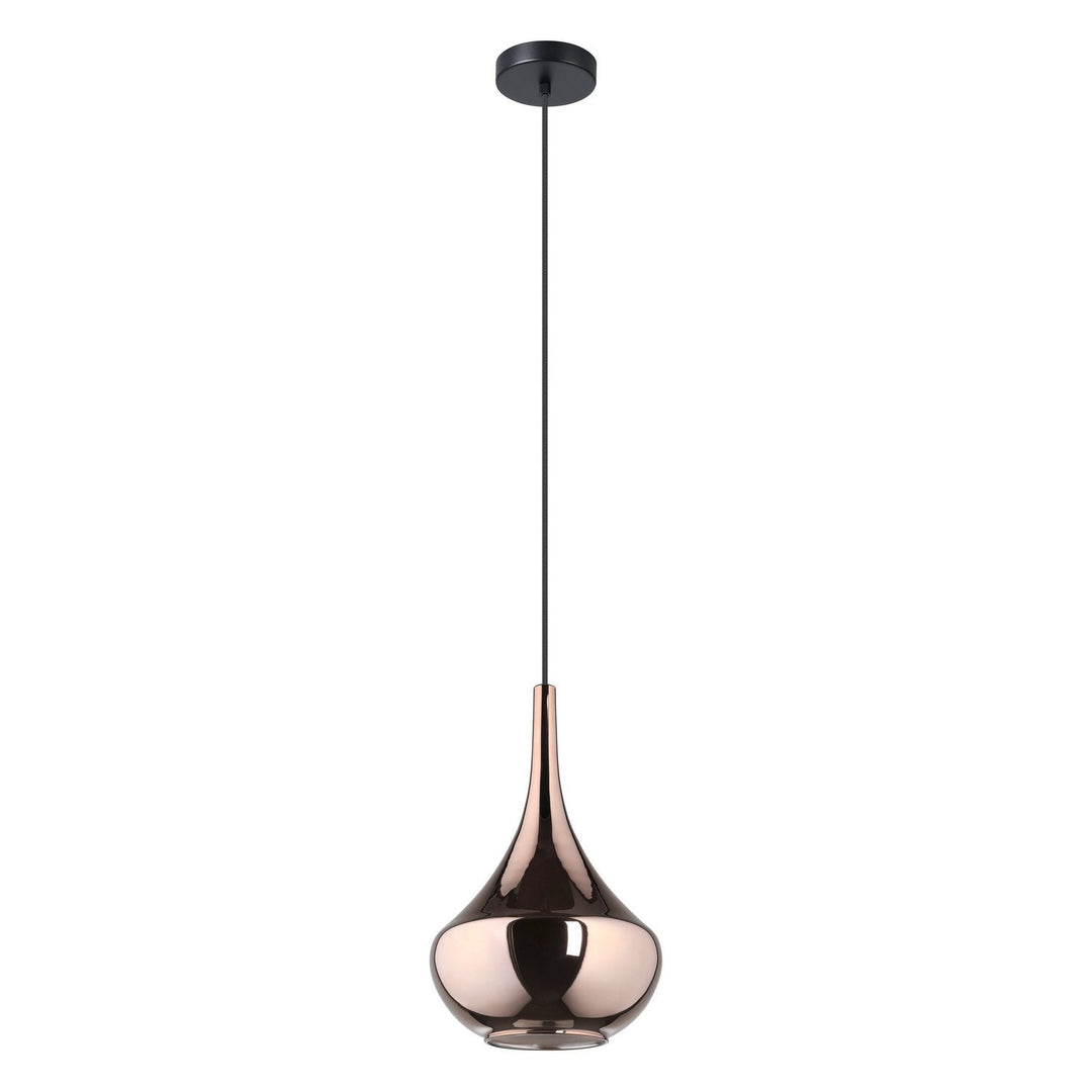 Almoster One Light Pendant in Black, Copper Smoked Eglo Canada