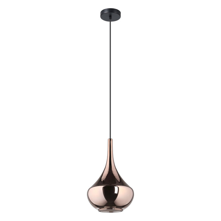 Almoster One Light Pendant in Black, Copper Smoked Eglo Canada