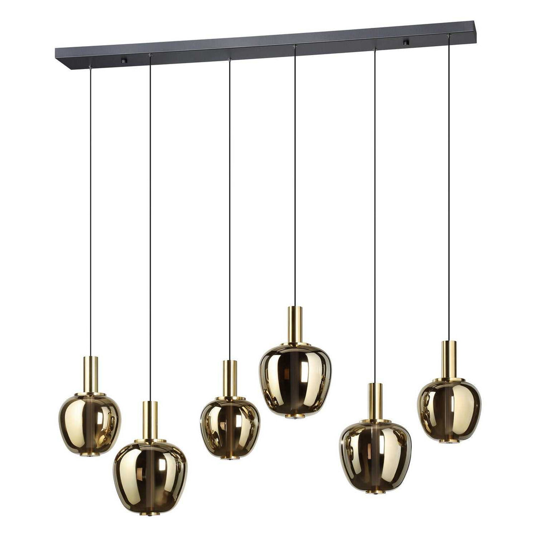 Fruitera LED Pendant in Black, Brushed Gold Eglo Canada