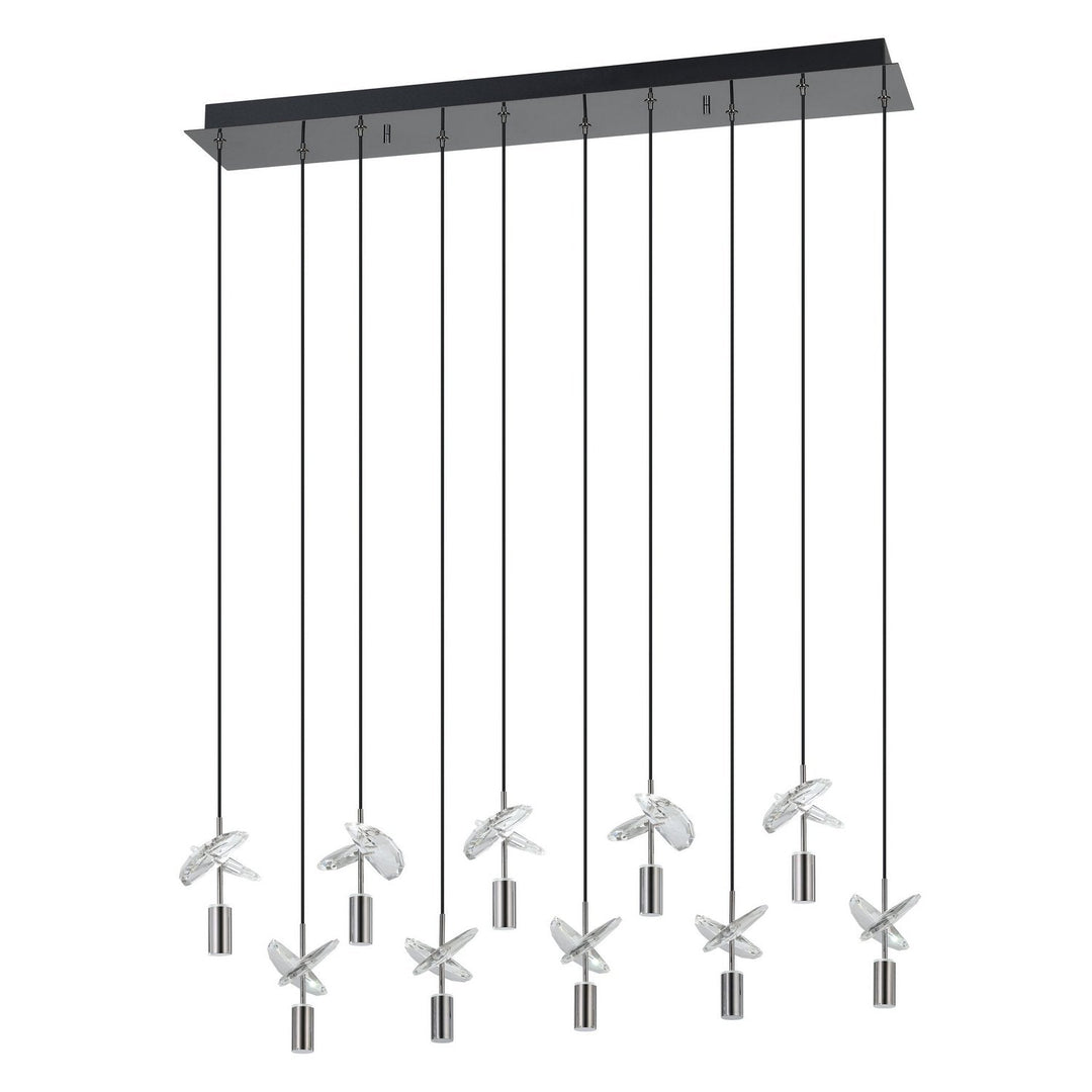 Comareira LED Pendant in Black Chrome Eglo Canada