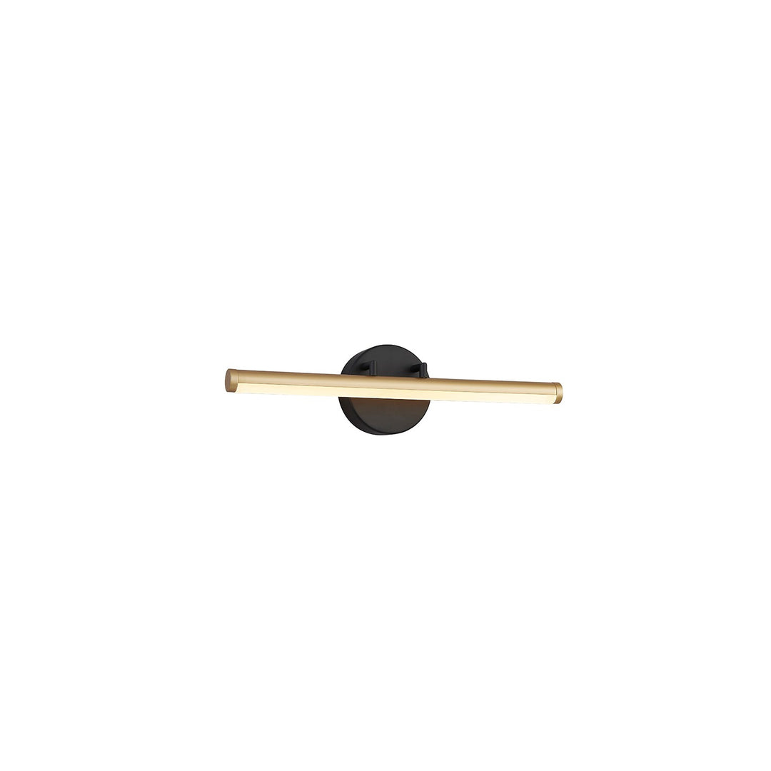 Justice Designs - NSH-9112-MBBR - LED Linear Wall/Bath - No Shade Material - Matte Black w/ Brass Accents