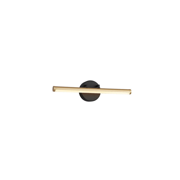 Justice Designs - NSH-9112-MBBR - LED Linear Wall/Bath - No Shade Material - Matte Black w/ Brass Accents
