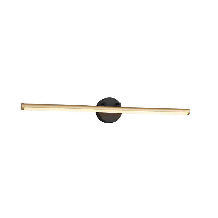 Justice Designs - NSH-9117-MBBR - LED Linear Wall/Bath - No Shade Material - Matte Black w/ Brass Accents