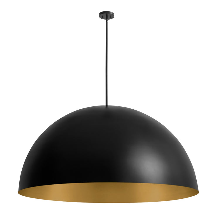 Justice Designs - NSH-9848-CBGD - Ten Light Pendant - No Shade Material - Matte Black with Champagne Gold Interior