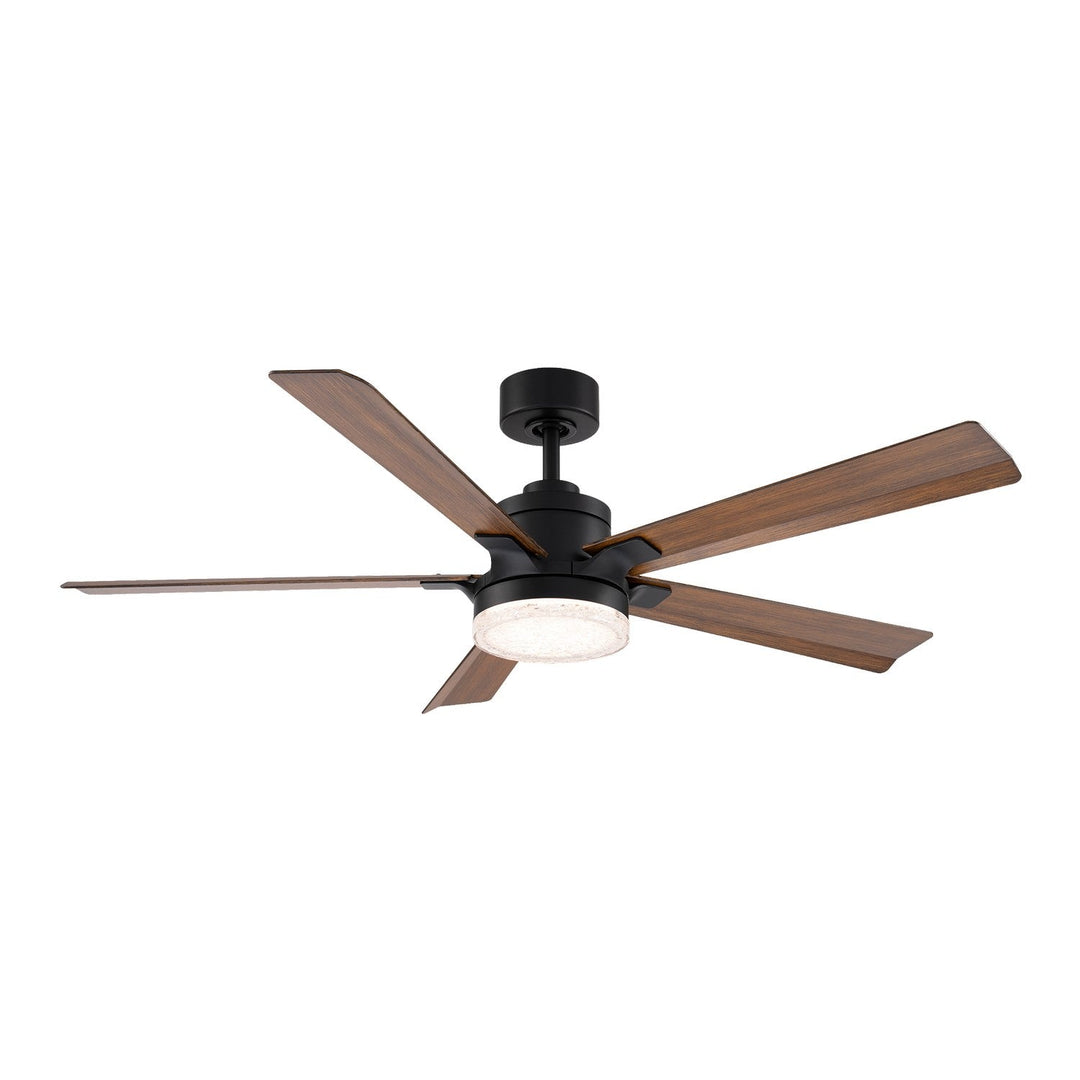 Radiant 56" Ceiling Fan in Matte Black/Distressed Koa Modern Forms Fans Canada