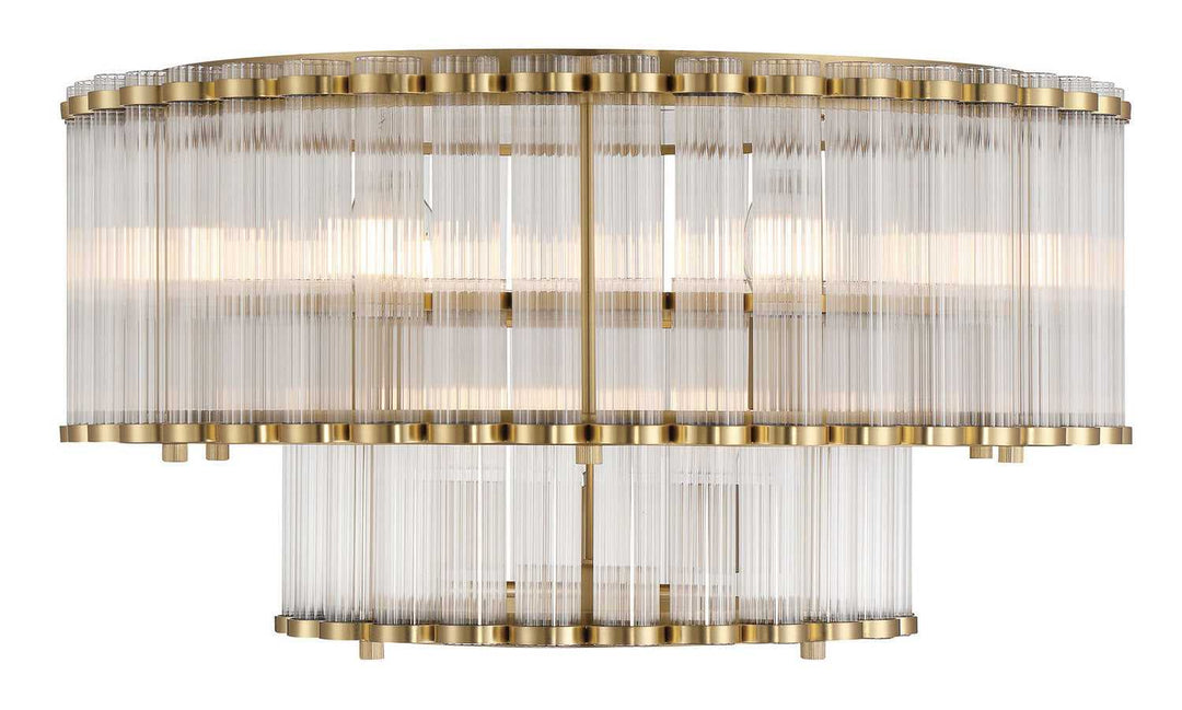 Glasbury Nine Light Flush Mount in Gold Eurofase Canada
