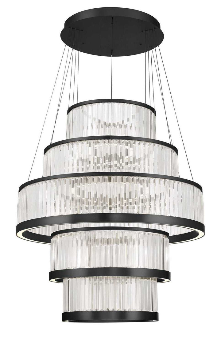 Empra LED Chandelier in Matte Black Eurofase Canada