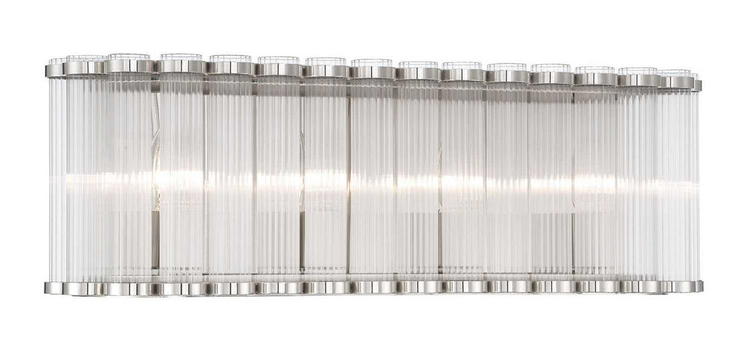 Glasbury Four Light Vanity in Polished Nickel Eurofase Canada
